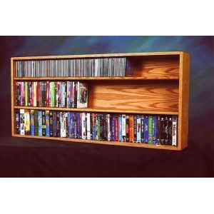 Solid Oak Wall or Shelf Mount for Cd and Dvd/vhs tape/Book Cabinet Model 313-4 W - All