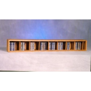 Solid Oak Wall or Shelf Mount Cd Cabinet Model 103D-4 - All