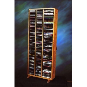 Solid Oak Tower for CD's and DVD's Model 312-4Cd/dvd - All