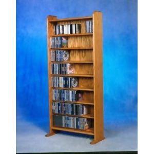 Solid Oak 8 Shelf Cd Cabinet - All