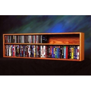 Solid Oak Wall or Shelf Mount for Cd and Dvd/vhs tape/Book Cabinet Model 211-4 W Cd/dvd - All