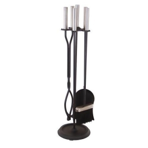Pewter And Black 4 Tool Fire Set Model X830854 - All