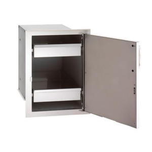 Single Access Door with Dual Drawers Right Swing - All