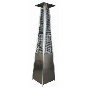 42K Btu Stainless Steel Square Pyramid Patio Heater Propane - All