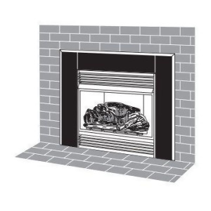 Superior Small Black Fireplace Surround for Superior/FMI Fireplaces - All