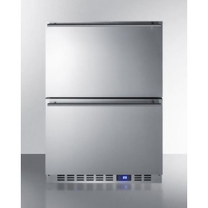 Summit Stainless Steel Two-Drawer Refrigerator Freestanding/Built-in - All