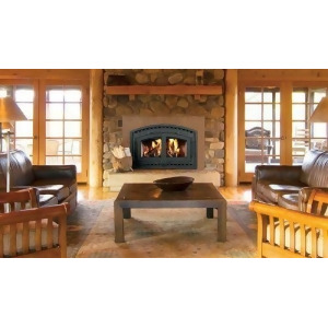 Epa Certified Cat Wood Burning Fireplace w/White Stacked Panels - All
