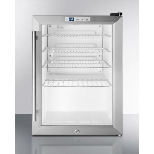 Summit Compact Commercial Glass Door Refrigerator Model Scr312l - All