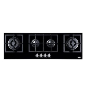 Summit 4-Burner Island Cooktop with Sealed Burners Cast Iron Grates - All