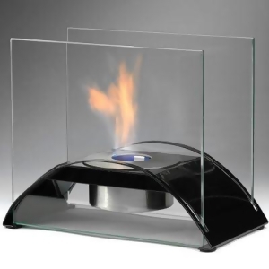 Eco-feu Sunset Gloss Black Bio-Ethanol Tabletop Fireplace - All