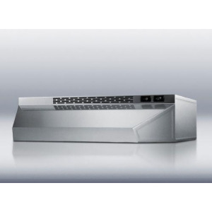 Convertible range hood 30 inch wide stainless steel finish - All
