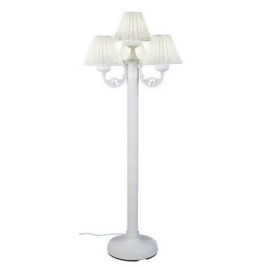 Versailles Floor Lamp 10451 with White Body and White Wicker Shades - All
