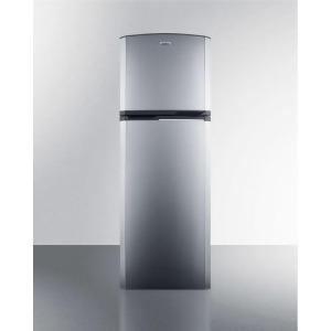 Summit Frost-Free Small Refrigerator with Ice Maker Stainless - All