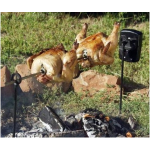 Grizzly Spit Campfire Rotisserie System for Grills Fire Pits - All