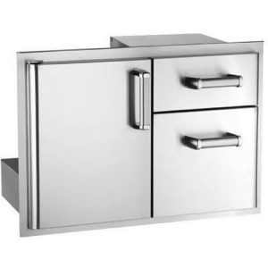 Access Door with Double Drawer Stainless Steel - All