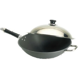 Hard Anodized Wok with Stainless Steel Cover 15 - All