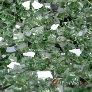 1 Pound Bag of 1/4 Rainforest Green Metallic Fireglass - All