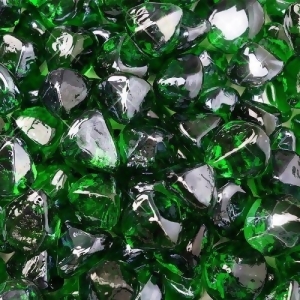 10 lbs. Fire Diamond 1 Emerald Reflective Fire Glass - All
