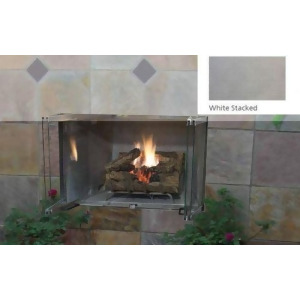 Superior 36 Outdoor Vf Millivolt Ng Fireplace White Stacked Liner - All