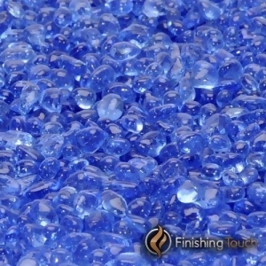 1 Pound Bag 1/4 Blue Ice Glass Pebbles - All