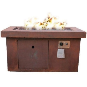 Urban Series 42 Linear Fire Pit Table Fiery Rust Ng - All