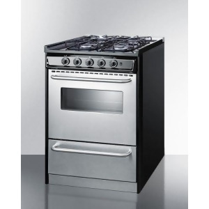 24 Wide Slide-In Gas Range with Stainless Doors Sealed Burners - All