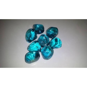 3 Pound Octagon Container 1 Aqua Glass Diamonds - All