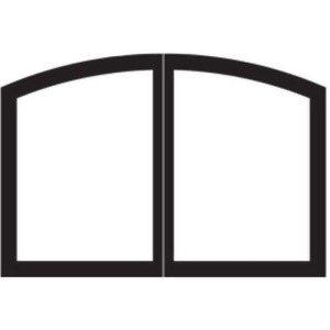 Arch Door Set for Tahoe 42 Fireplaces Matte Black - All