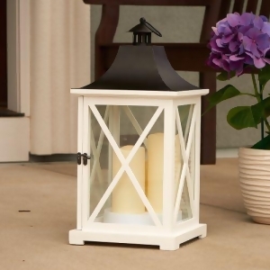 York 20 Triple Led Candle Lantern White - All York 20 Triple Led Candle Lantern White - All
