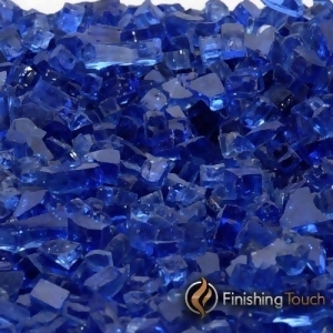 8 Pound Container of 1/4 Royal Blue Fireglass - All