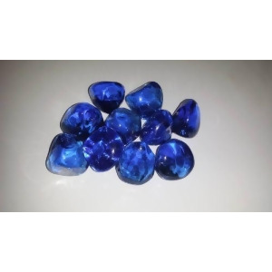 3 Pound Octagon Container 1 Dark Blue Glass Diamonds - All