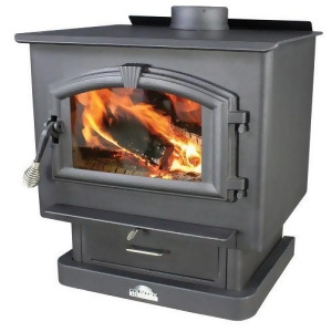 21 Log Large Wood Stove Pedstal With Blower - All