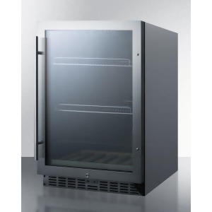 24 Beverage Center w/Seamless Stainless Steel Door Trim - All