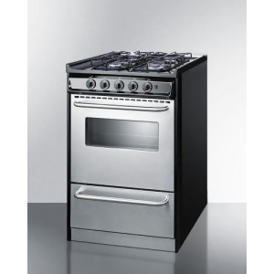 20 Wide Slide-In Gas Range with Stainless Doors Sealed Burners - All