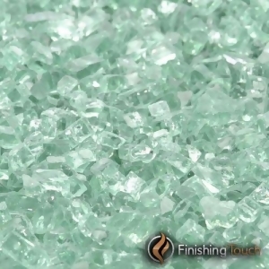 8 Pound Container of 1/4 Emerald Green Fireglass - All