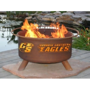 Georgia Southern Eagles Fire Pit by Patina Products 24 Cold Rolled Steel Rust Finish - All