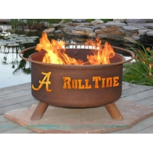 Alabama State Fire Pit by Patina Products 24 Cold Rolled Steel Rust Finish - All