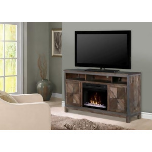 Wyatt Media Console with 25 Multi-fire glass ember bed firebox- Brown - All