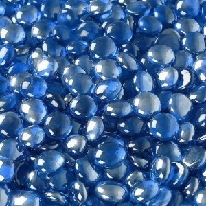 10 lbs. Fire Drop 1/2 Pacific Blue Reflective Fire Glass - All