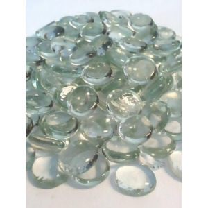 1 Pound Bag 3/4 Clear Glass Flat Beads - All
