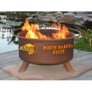 North Dakota State Fire Pit by Patina Products 24 Cold Rolled Steel Rust Finish - All