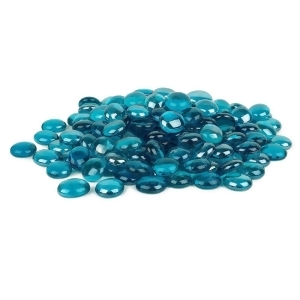 10 lbs. Fire Drop 1/2 Azuria Blue Reflective Fire Glass - All