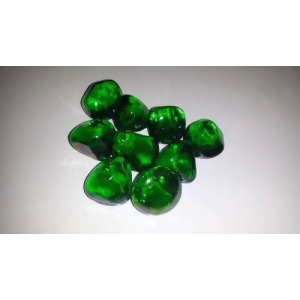 1 Pound Bag 1 Green Glass Diamonds - All