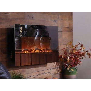 Mirror Onyx 50 Wall Mounted Electric Fireplace Black - All