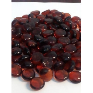 1 Pound Bag 3/4 Amber Glass Flat Beads - All