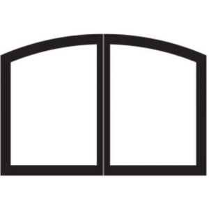 Arch Door Set for Tahoe 32 Fireplaces Matte Black - All