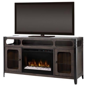 Paige Brown Media Console Acrylic Ice Xhd Firebox - All