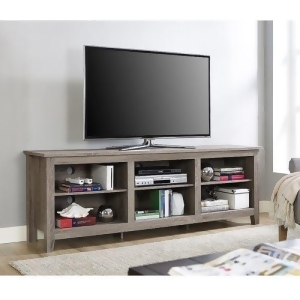 70 Wood Media Tv Stand Storage Console Driftwood - All