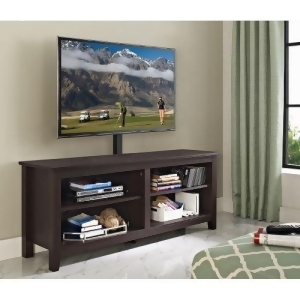 58 Wood Media Tv Stand Console with Mount Espresso - All