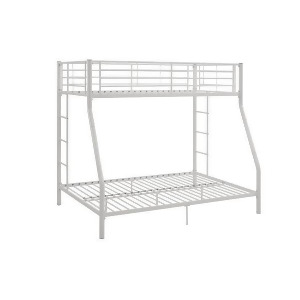Premium Metal Twin over Full Bunk Bed White - All